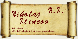 Nikolaj Klincov vizit kartica